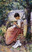 Theodore Robinson The Layette oil on canvas